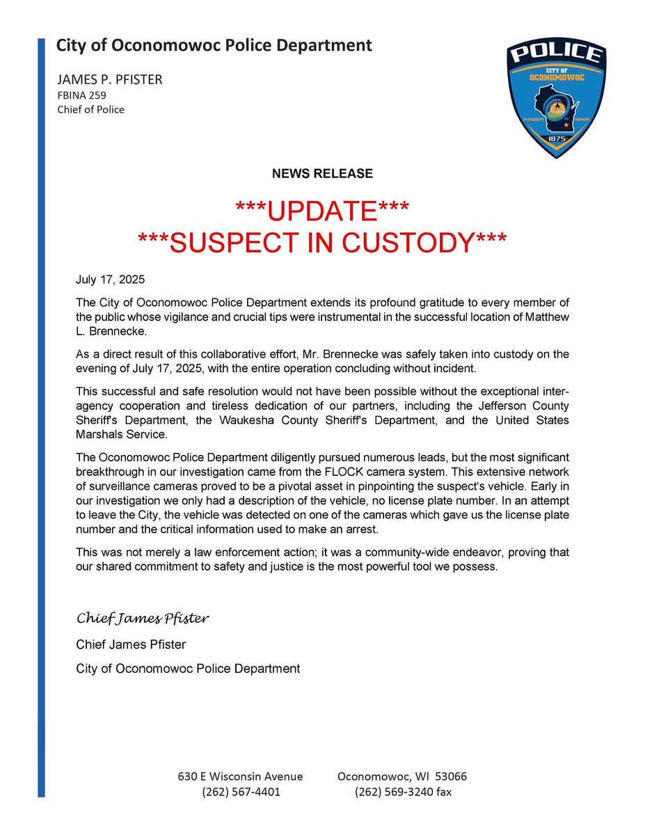 RepDittrich's tweet image. THANK GOD! This certainly won't bring Al back, but I pray that justice will now be served. Grateful for the outstanding work of community and law enforcement working to apprehend this suspect.