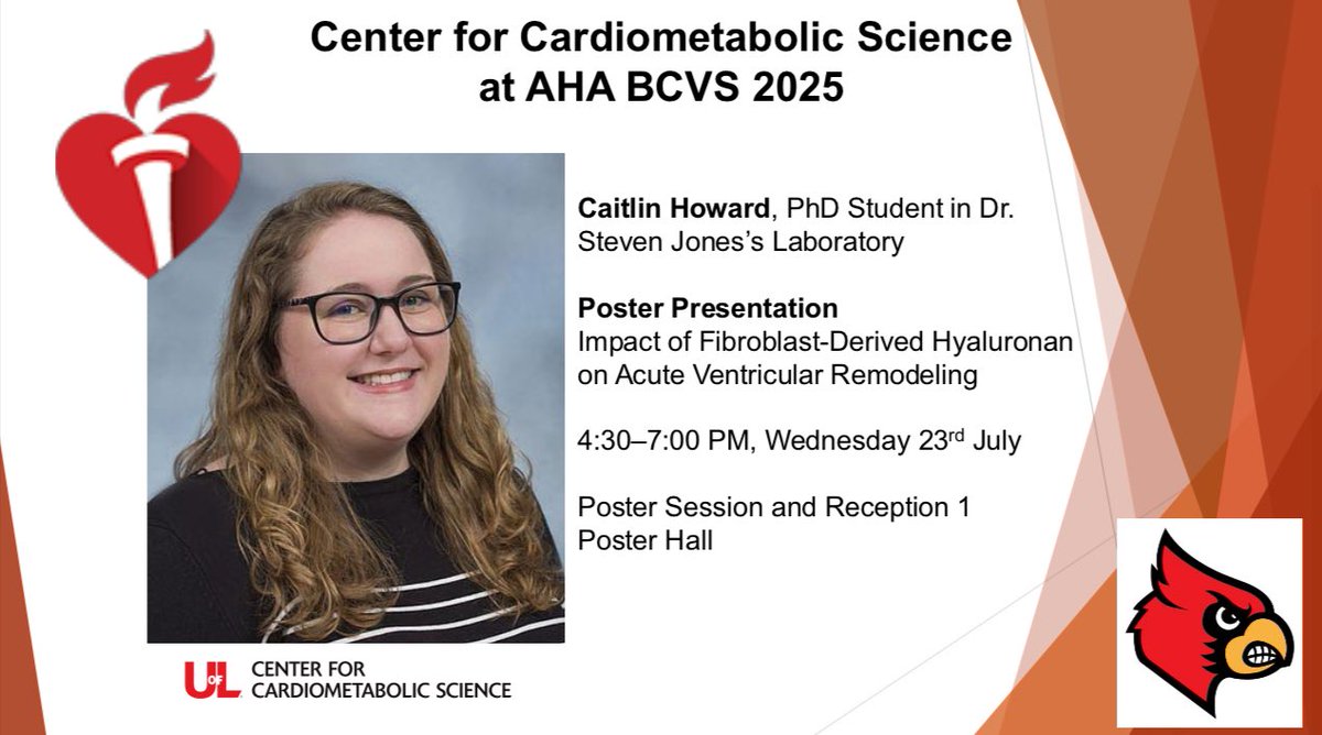 The second poster presentation on the opening day of #BCVS25, will be delivered by Caitlin Howard, a PhD student, in Dr. Steve Jones’s lab. She will discuss recent work on the impact of fibroblast-derived hyaluronan in ventricular remodeling.