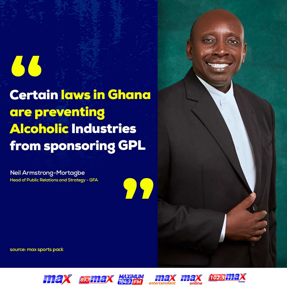 Should Alcoholic brands be permitted to inject some cash into our league? 

#MaxTV | #MaxFM | #MaxSports