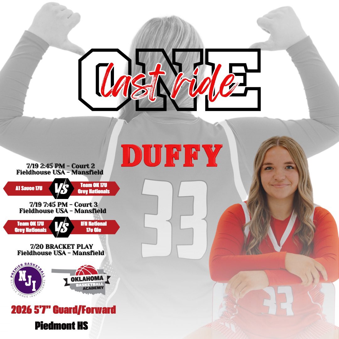 Destiny Duffy (@destiny_duffy_) on Twitter photo ππβΌοΈONE LAST RIDE βΌοΈππ
<a href="/TeamOKGirlsBB/">Team Oklahoma Girls Basketball</a> | <a href="/Coach_B_Hodges/">Brent Hodges, M.Ed., BA, CAA</a>
<a href="/LadyWildcats_/">Piedmont Lady Wildcats</a> | <a href="/coachjoeteamok/">Joe Crawford</a> ππβΌοΈONE LAST RIDE βΌοΈππ
<a href="/TeamOKGirlsBB/">Team Oklahoma Girls Basketball</a> | <a href="/Coach_B_Hodges/">Brent Hodges, M.Ed., BA, CAA</a>
<a href="/LadyWildcats_/">Piedmont Lady Wildcats</a> | <a href="/coachjoeteamok/">Joe Crawford</a>
