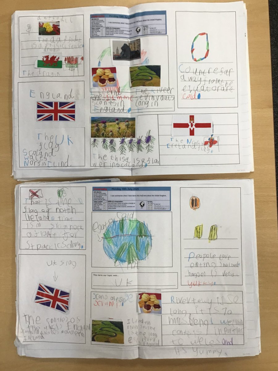 This week the children completed their double page spreads all about the UK 🇬🇧
So impressed with how much they remembered !!
