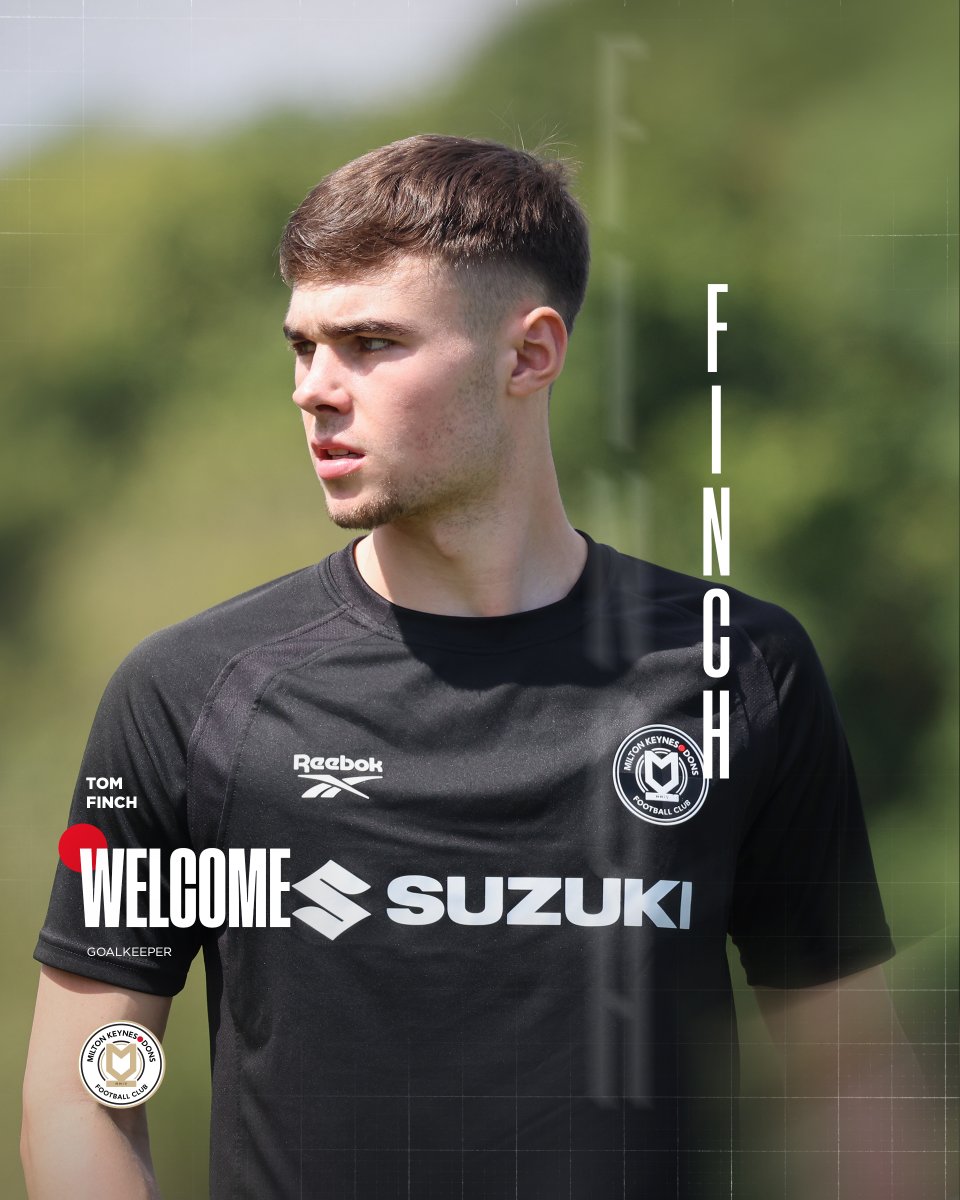 MKDonsFC's tweet photo. Tom Finch signs for Milton Keynes Dons 🤝

#MKDons are pleased to announce the signing of young goalkeeper Tom Finch from Norwich City.

The 20-year-old will now join Tom Weal's goalkeeping unit at Stadium MK, aiming to further his development while also providing the best possible support for the Dons' other goalkeepers. 

📝 https://t.co/N8KQTuBcDu 

#COYD #DonDeal