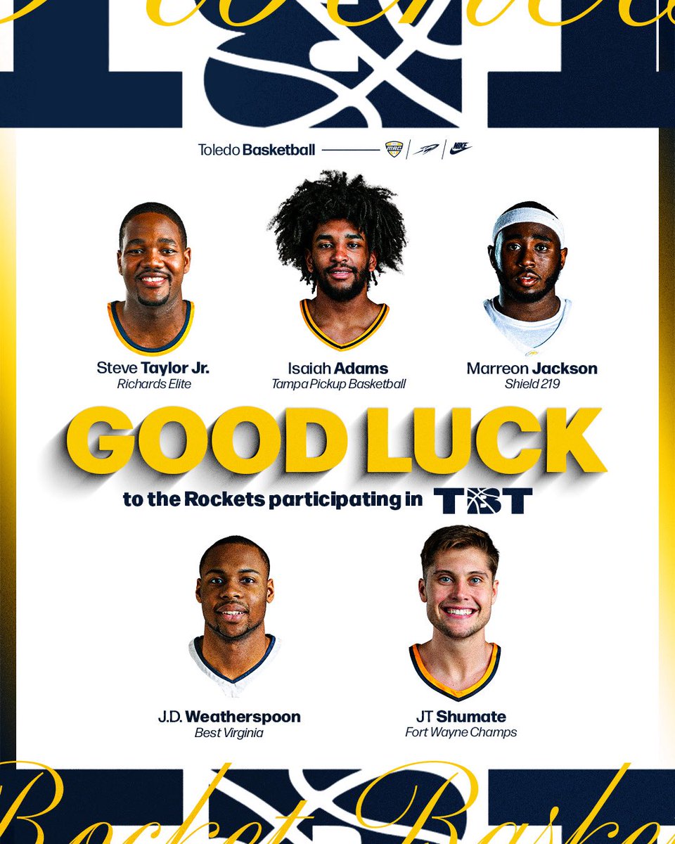 Toledo_MBB's tweet image. Best of luck to our alums in this year's TBT!
#TeamToledo | @thetournament