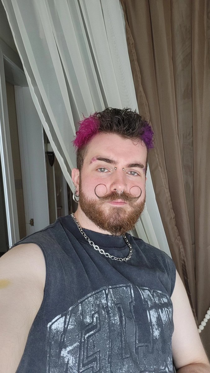 sometimes I think about chopping my stache off and then I remember that would be the silliest decision I could make !!