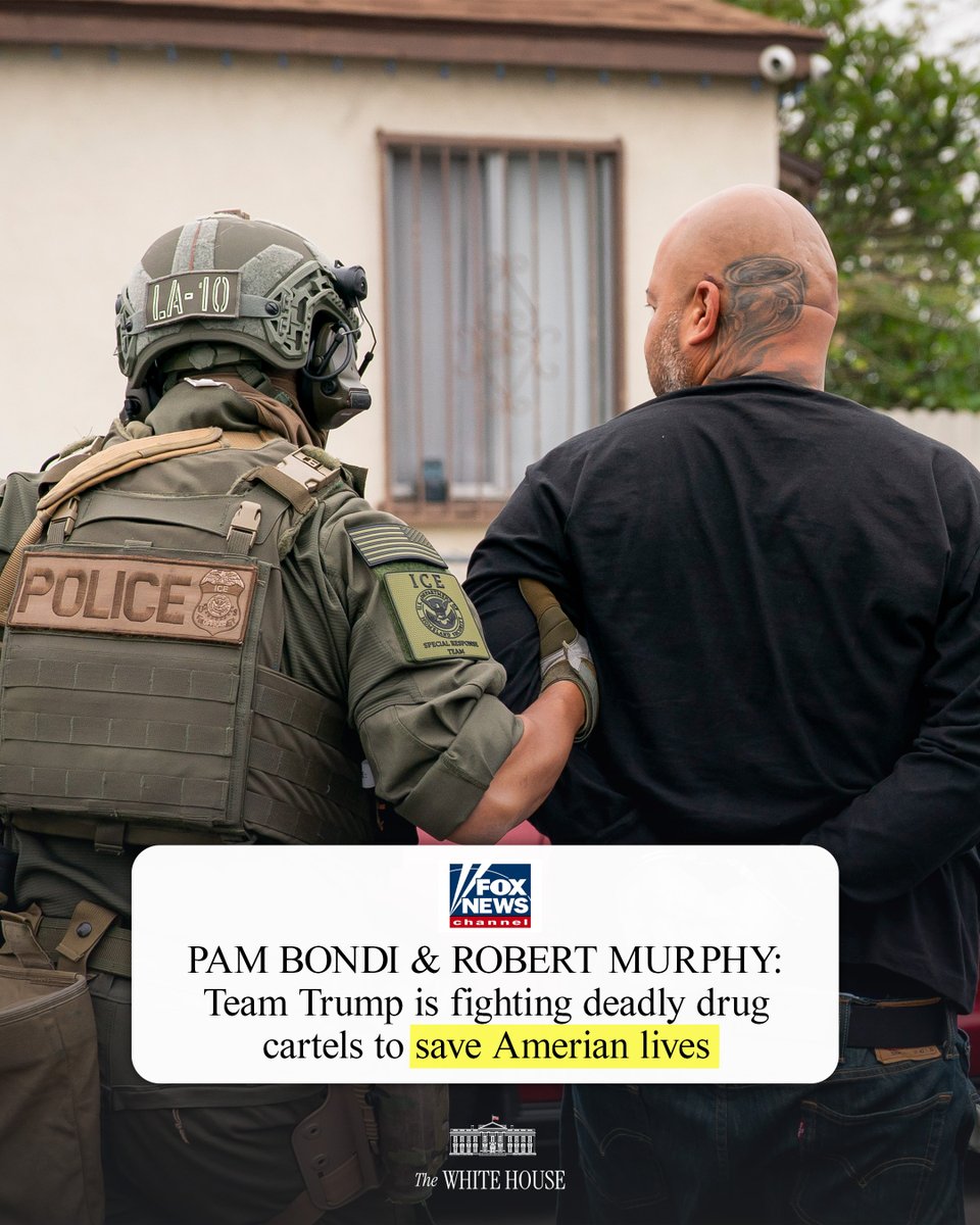 Team Trump is fighting deadly drug cartels to SAVE AMERICAN LIVES

🔥 <a href="/AGPamBondi/">Attorney General Pamela Bondi</a>  &amp; <a href="/DEAHQ/">DEA HQ</a>