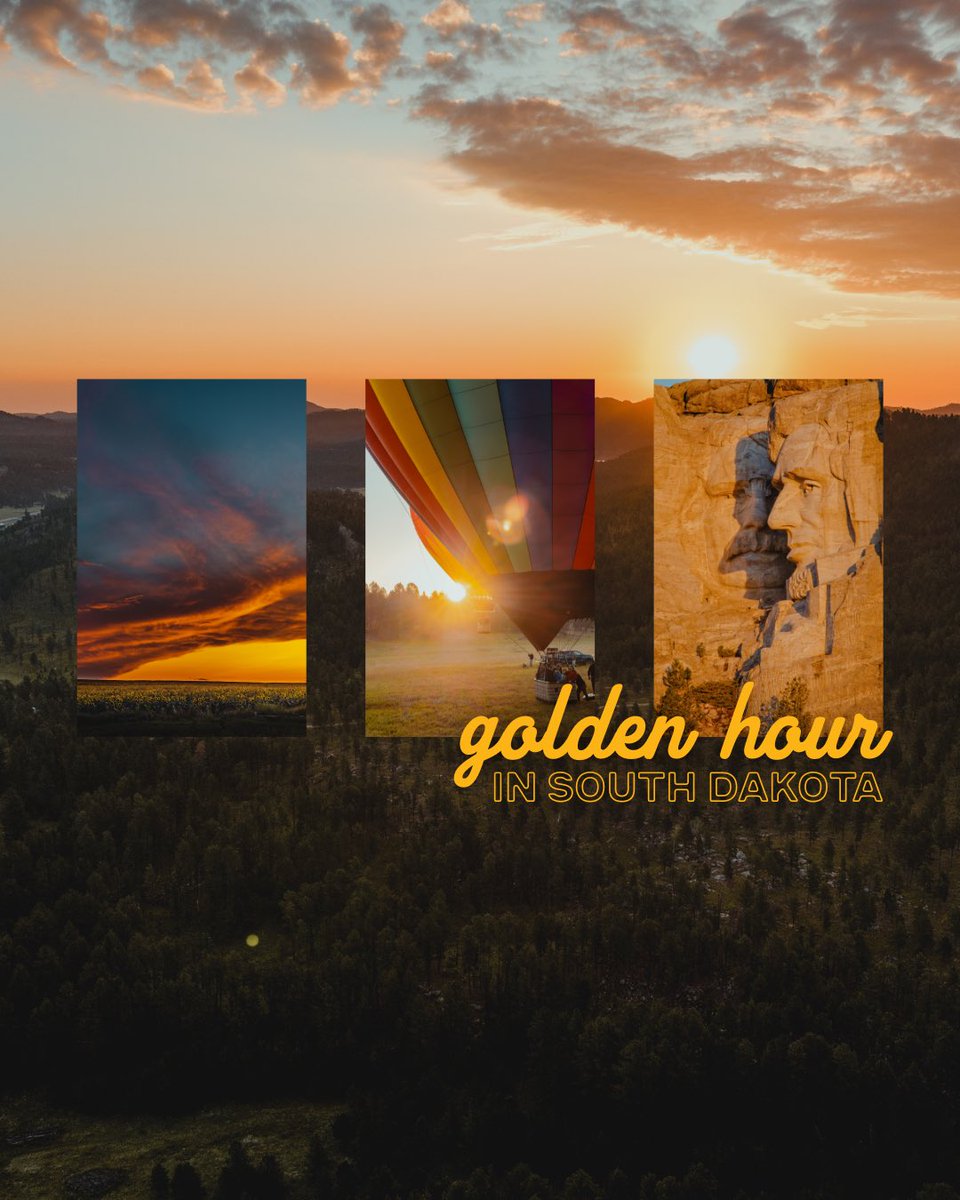 There’s golden hour… and then there’s South Dakota golden hour. ✨

From the Black Hills, to the wide-open prairies blooming with sunflowers, to the still shimmer of the Missouri River… South Dakota glows different at sunrise and sunset.

#hifromsd #GoldenHour