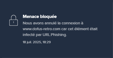 Reiquai's tweet photo. Votre site revient en tant que Phishing sur Avast...? @DOFUSRetro_FR https://t.co/oKsvO4Geh1
