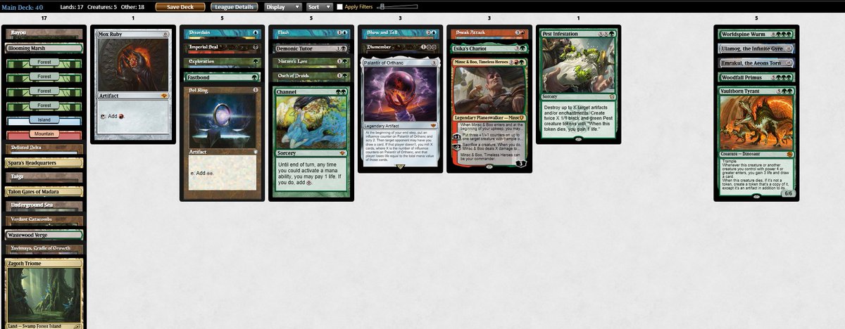 Fake_Futurism's tweet image. I'm a fairly bad vintage cube player because I have trouble not playing wanky archetype that are good only when planets align.
But the payoff is worth it all.
