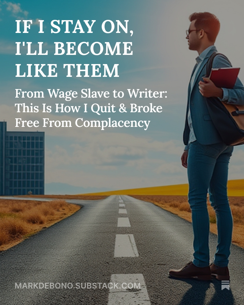 I'm not entirely sure how this happened, but, I’m now on Substack.

If you're one of those people who apparently like how I phrase things and enjoy my sarcasm, cynicism, and mildly unhinged takes, you can start by reading this first post. 

markdebono.substack.com/p/if-i-stay-on…