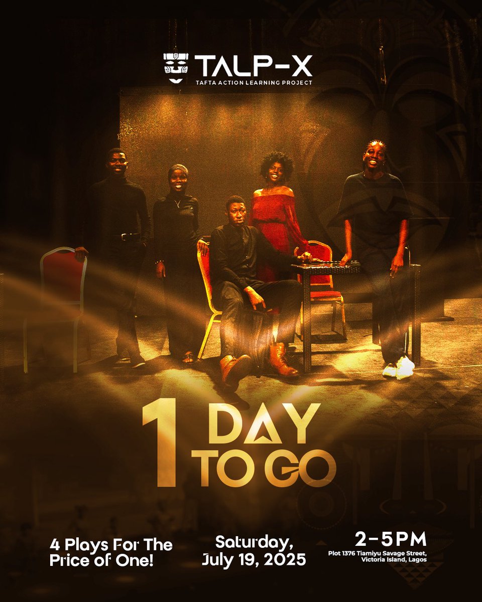 🎭 Just 1 day to go! TALP X is almost here — are you ready for the magic?

📅 Saturday, July 19th, 2025
🕑 2–5 PM

#TALPX #Countdown