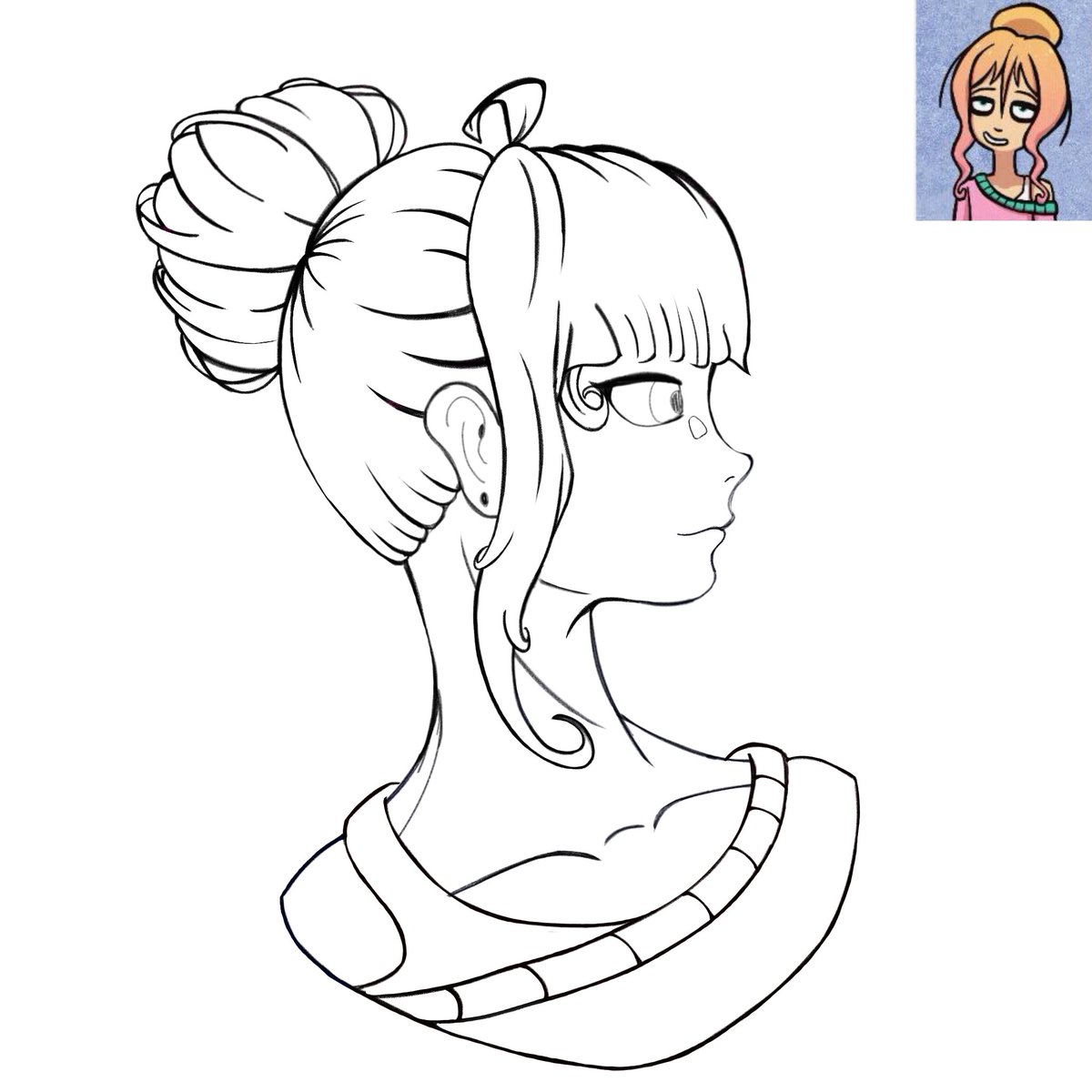 Fran_zellig's tweet image. practice doodle 
I think I will finish it later 

#ongezellig