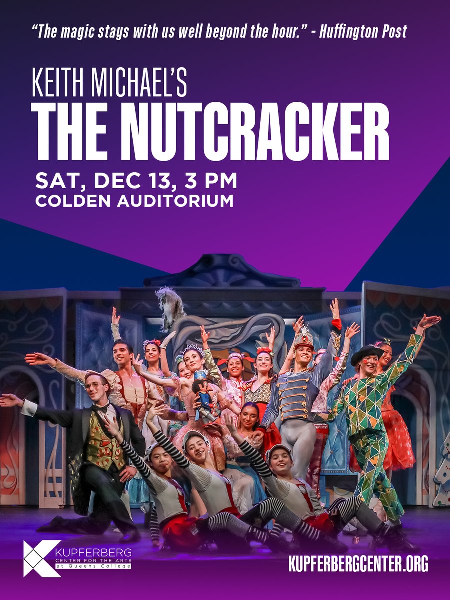 KupferbergArts's tweet image. NEW! @nytheatreballet ’s Nutcracker brings Tchaikovsky’s beloved score to life. Expect "bright colors, quick scene changes" and "squealing audience members” (NY Times).
12/13 - 3pm
Colden Auditorium, @QC_News
INFO: kupferbergcenter.org/event/nutcrack…