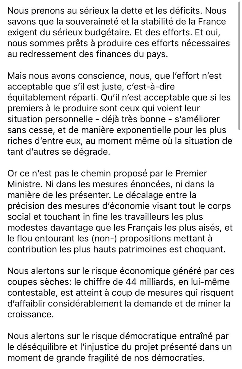 rglucks1's tweet image. Sur le budget, la notion d’effort et l’impérieuse nécessité de la justice.
Nous sommes convaincus qu’un autre chemin est possible.