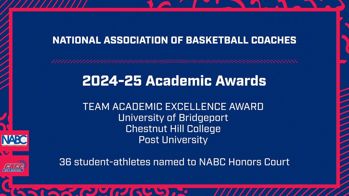 CACC01's tweet image. Three #CACC Men's Basketball teams and 36 individuals earned 2024-25 academic honors from @NABC1927
Details at caccathletics.org/news/2025/7/18…