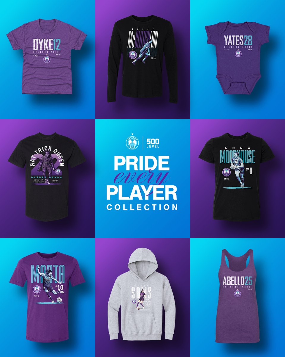 ORLPride's tweet image. The full lineup. The full look. 💜
The Pride Every Player Collection is available now.
🛒 orlsoccer.co/prideeveryplay…