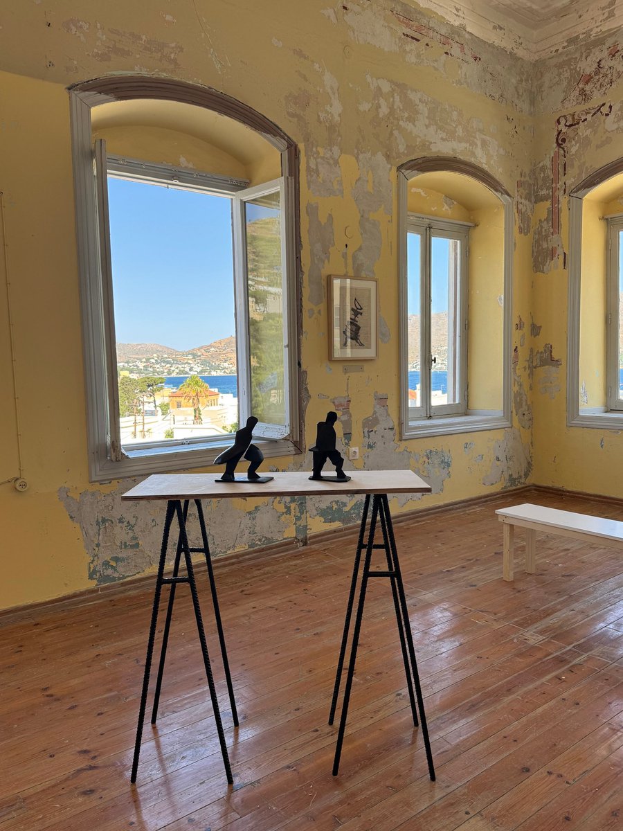 Contemporaryist's tweet image. #OngoingExhibition:
Perasma’s new exhibition in Leros, "Folding The Sea Into Dresses That Dissolve Like Salt", is open until August 24, 2025.