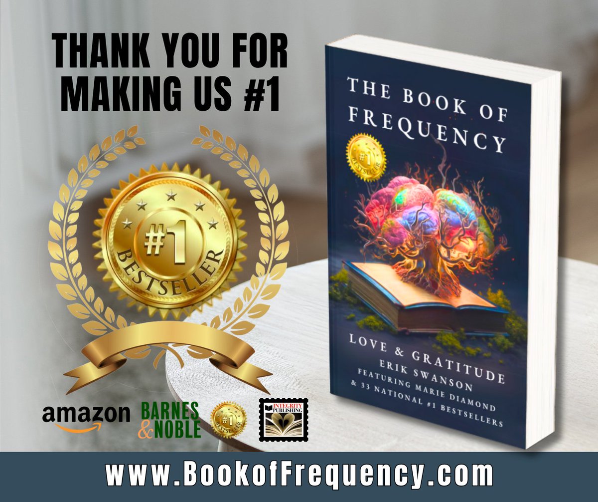 WE DID IT! Thank You!  Thank You!  Thank You!  Thank You!

THANK YOU for helping me become a #1 Bestselling Author! Our first book in the series is called The Book of Frequency ~ Love &amp; Gratitude!

If you have not picked up your eBook copy yet... go to BookofFrequency.com