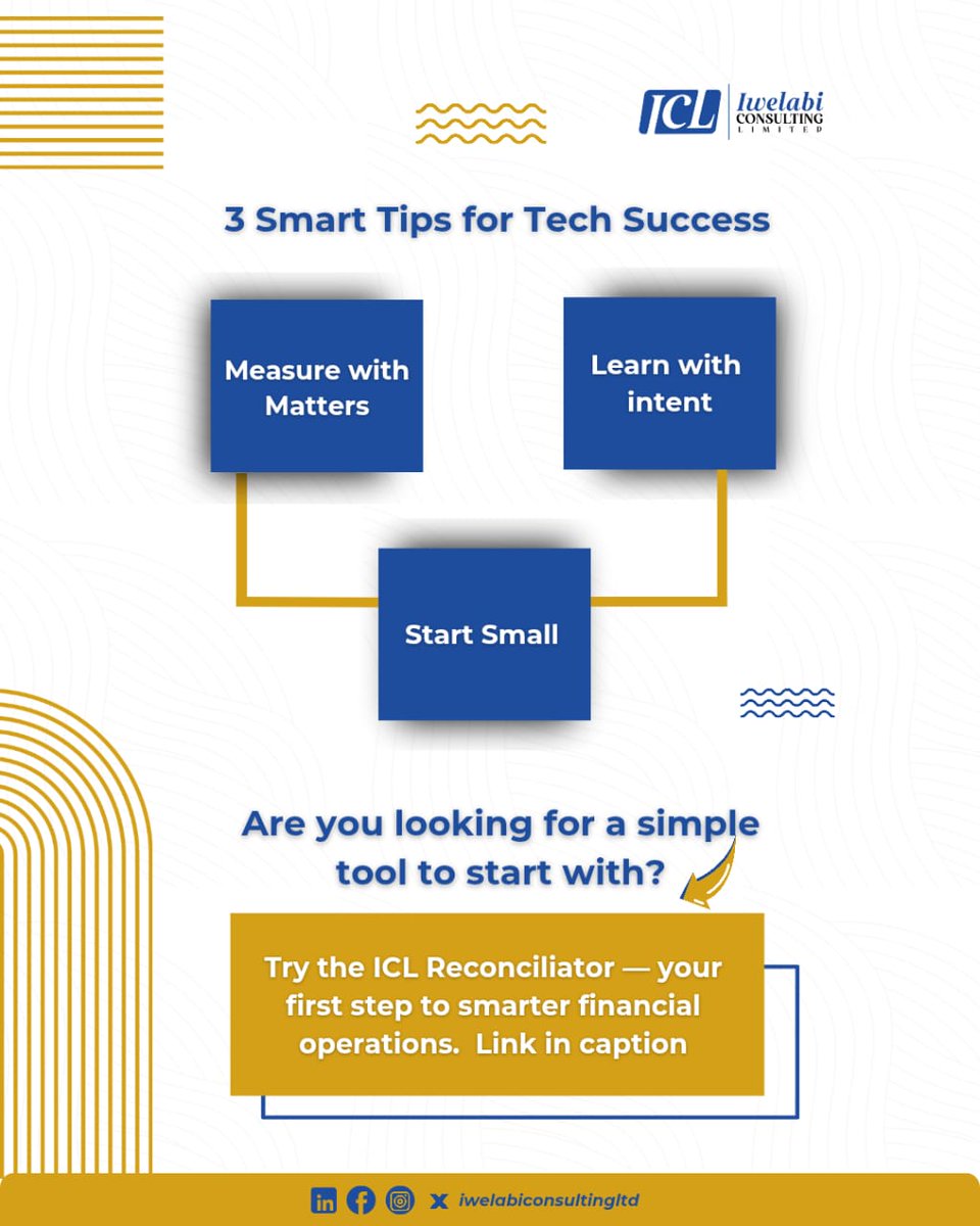 iwelabiconsult's tweet image. Master your tools.

Don’t let them master you.

Try it now: iwelabiconsulting.com/smart-recon/

#ICL #SmarterWorkflows #FinanceAutomation #DigitalMindset #FridayProductivity #TechForFinance