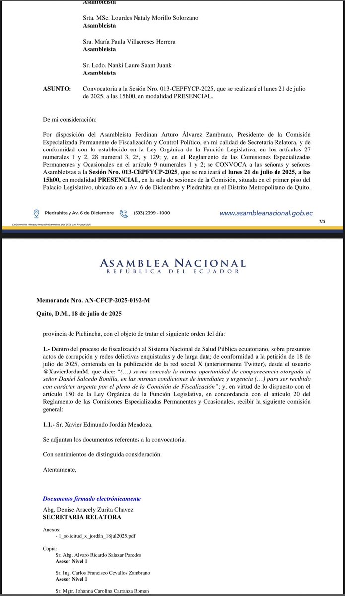 FerdinanAZ87's tweet image. En virtud de lo solicitado por Xavier Jordán he dispuesto su presencia en la Comisión de Fiscalización.
Esperemos dé la cara y sostenga lo que escribe desde X.
Aquí estamos firmes en nuestra meta de encontrar la verdad y la justicia.