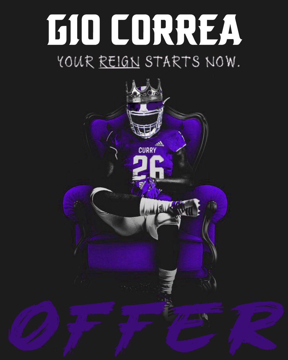 Gio Correa (@giocorrea2026) on Twitter photo After a great conversation with <a href="/Pippin_McKinley/">McKinley Pippin</a> I’m extremely blessed and grateful to receive my first Collegiate offer from <a href="/CurryFootball/">CurryFootball</a> ! Very thankful to the staff and players who showed love on my visit! Can’t wait for what the further holds! <a href="/CoachTParsons/">𝐓𝐨𝐝𝐝 𝐏𝐚𝐫𝐬𝐨𝐧𝐬</a>
<a href="/StJohnsPrepFB/">St. John’s Prep Football</a> After a great conversation with <a href="/Pippin_McKinley/">McKinley Pippin</a> I’m extremely blessed and grateful to receive my first Collegiate offer from <a href="/CurryFootball/">CurryFootball</a> ! Very thankful to the staff and players who showed love on my visit! Can’t wait for what the further holds! <a href="/CoachTParsons/">𝐓𝐨𝐝𝐝 𝐏𝐚𝐫𝐬𝐨𝐧𝐬</a>
<a href="/StJohnsPrepFB/">St. John’s Prep Football</a>