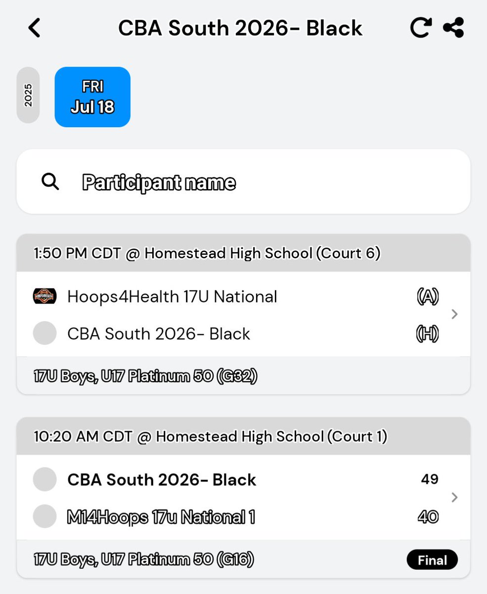 Defensive, Team Effort!  
<a href="/ny2lasports/">NY2LA SPORTS</a> Summer Jam

<a href="/cba_south/">CBA_South</a> Black with opening win

Next game 150p