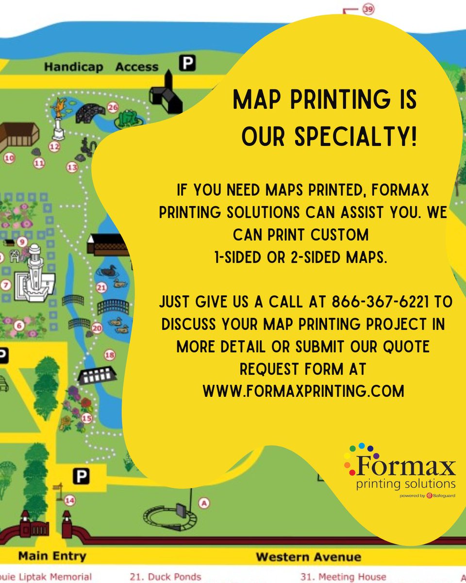 FormaxPrinting's tweet image. Need custom map printing? Formax delivers sharp detail, vibrant color, and durable finishes—perfect for events, tours, and classrooms!
#formax #printing #formaxprinting #mapprinting #custommaps #largeformatprinting #printsolutions