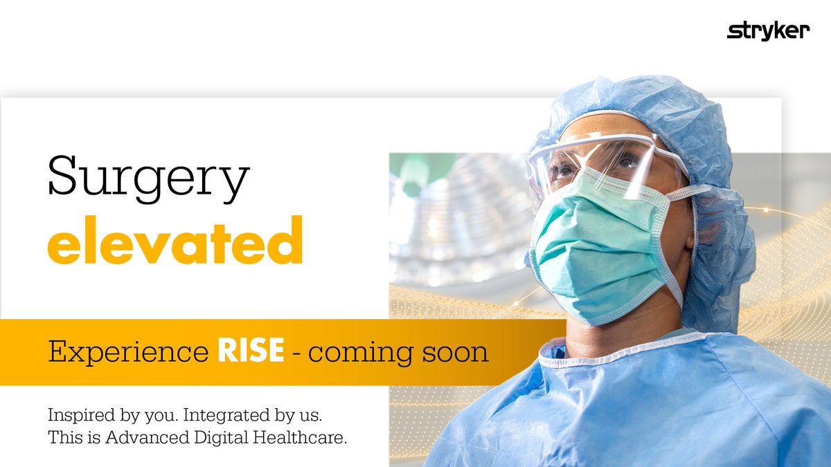 Stryker Endoscopy (@strykerendo) on Twitter photo Experience the RISE, surgery made better – where precision meets innovation. Where complete focus, connectedness and elevated efficiency come together to create a better surgical experience. Stay tuned*…  #ComingSoon
 
#Neurosurgery #ENTSurgery
 
*1937000 Experience the RISE, surgery made better – where precision meets innovation. Where complete focus, connectedness and elevated efficiency come together to create a better surgical experience. Stay tuned*…  #ComingSoon
 
#Neurosurgery #ENTSurgery
 
*1937000