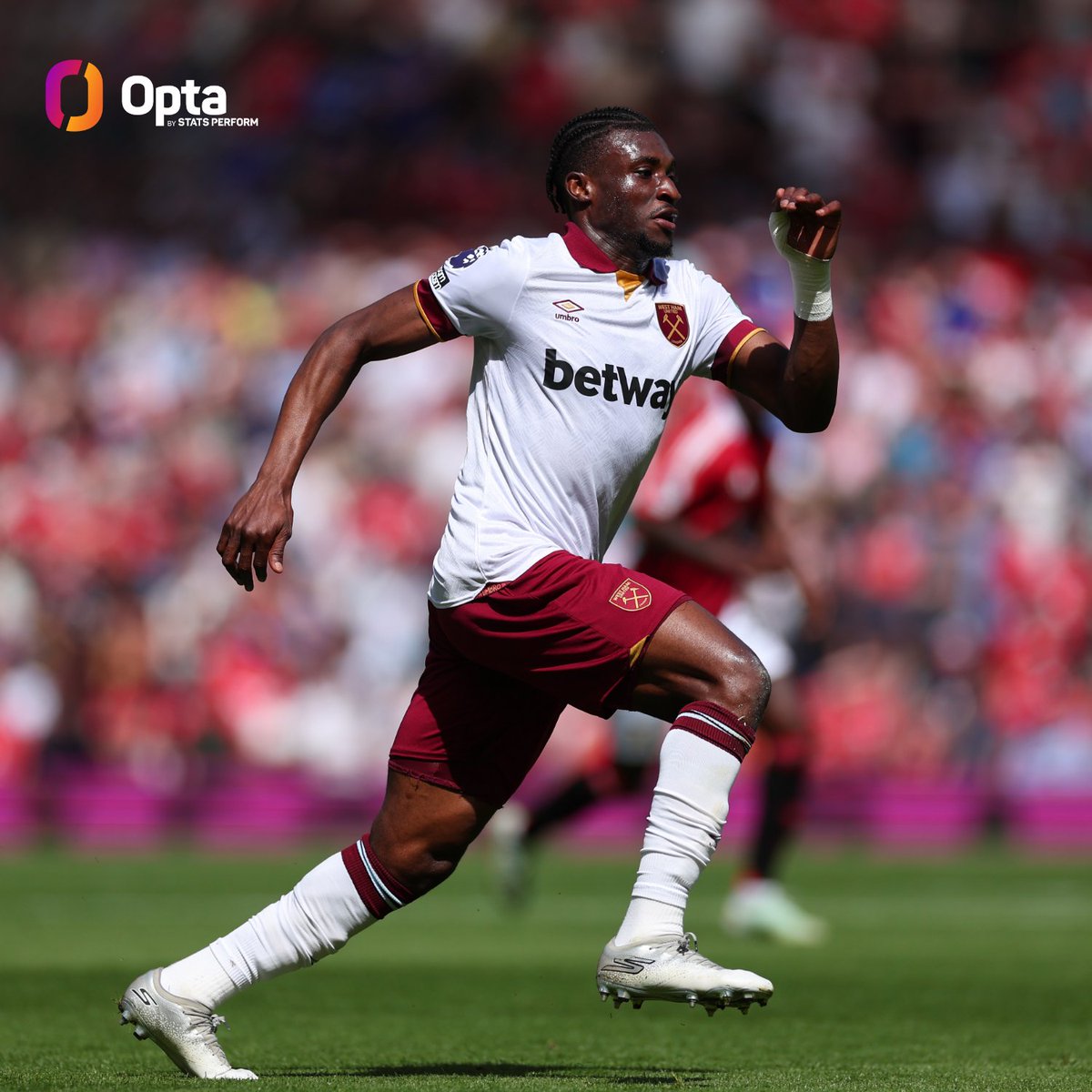OptaJohan's tweet image. 5.6 - Among all players with 3500+ minutes in the @premierleague since the start of 2023, only @SpursOfficial signing Mohammed Kudus recorded more dribbles (7.3) and completed dribbles (3.8) per 90 minutes than @Arsenal signing Noni Madueke (5.6 & 2.8). Rivalry?