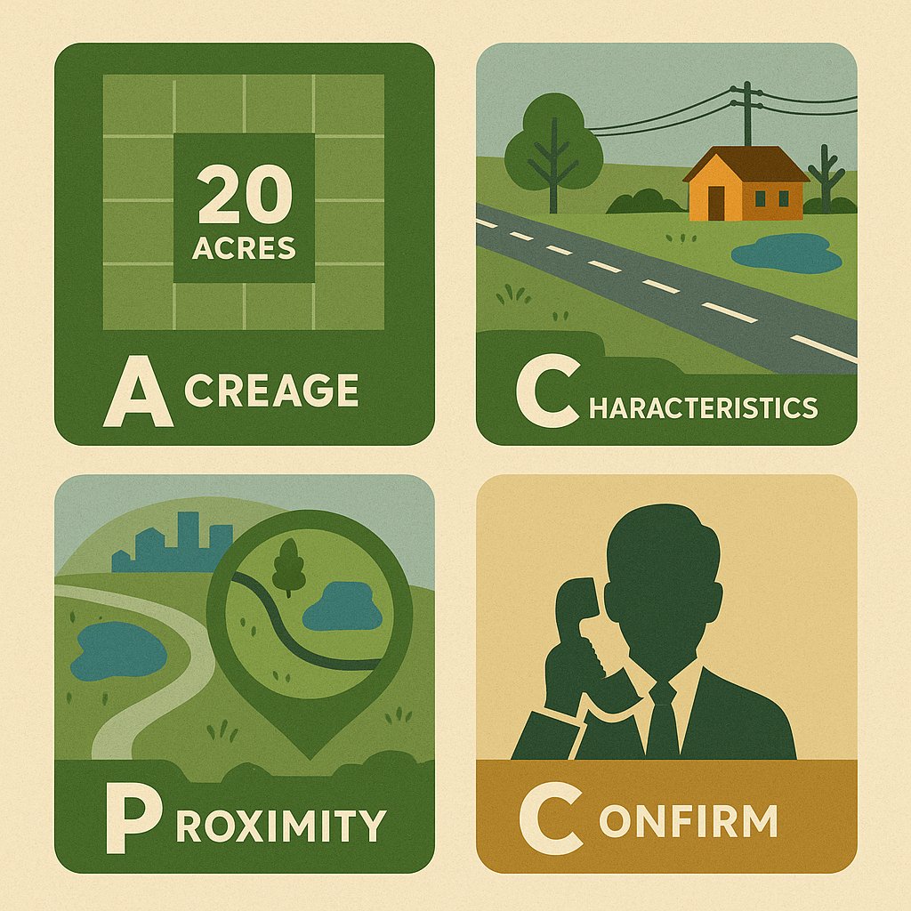 You see a 20-acre comp that sold for $80K.
Your deal is 30 acres in the same county.
So you offer $50K, thinking you’re at 60% of value.

But what you missed?
→ Yours has no road access
→ It’s on a slope
→ It’s 20 miles deeper into the county
→ The comp had utilities on site