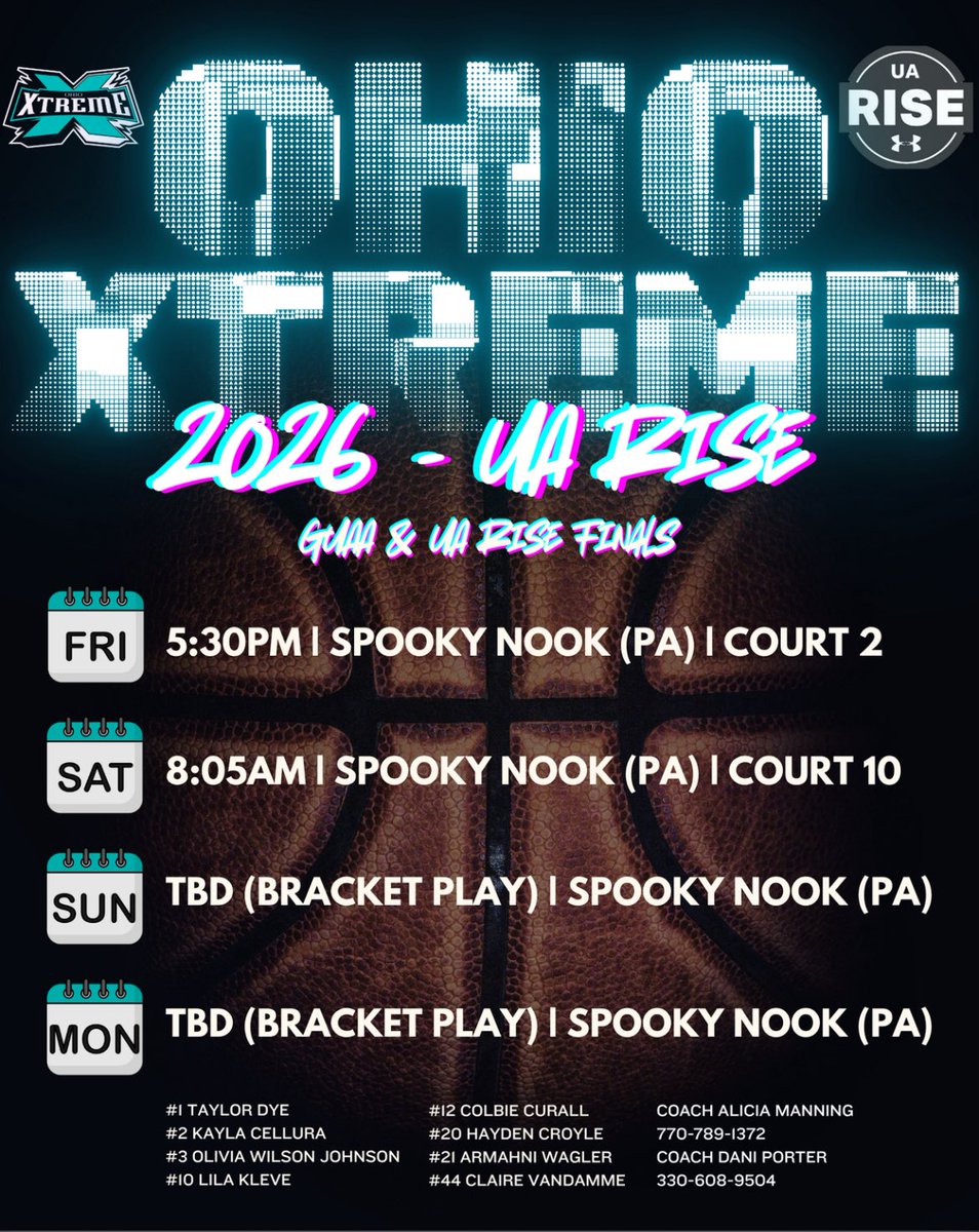 Last chance to check Ohio Xtreme out at Spooky Nook this weekend in PA!
