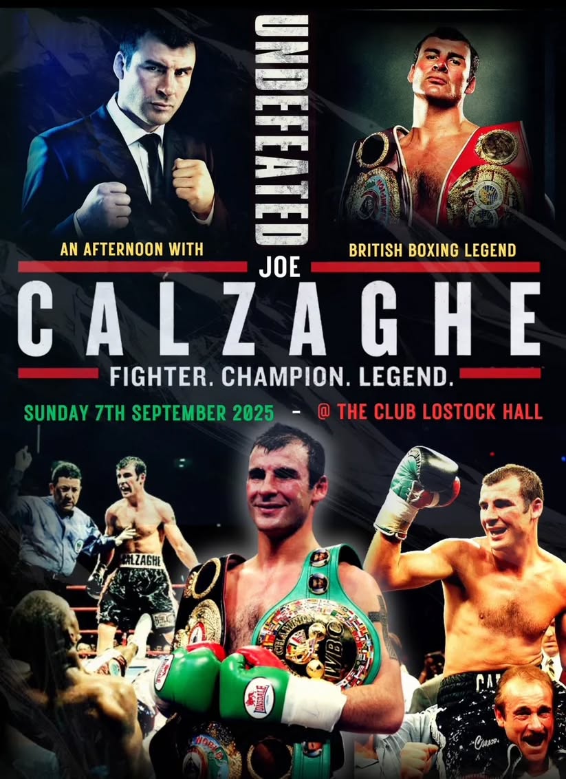 <a href="/JoeCalzagheCBE/">Joe Calzaghe</a> is coming to Lostock Hall, Preston, Sunday 7th September 2025, 1pm start. So looking forward to an afternoon alongside the Undefeated 2 Weight World Champion - details from lostockhallevents.co.uk #boxing #joecalzaghe #calzaghe #boxer