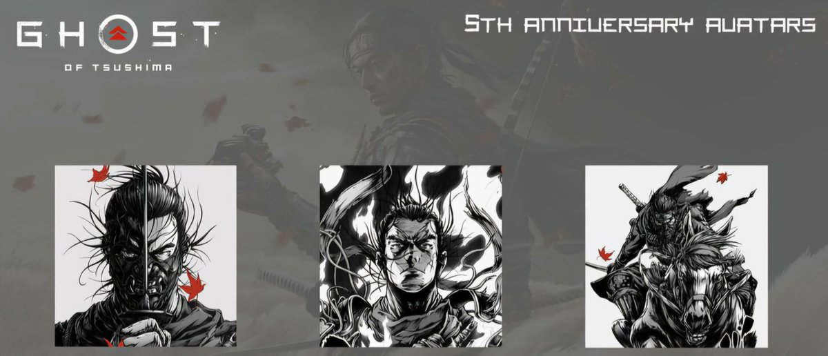 Free Ghost of Tsushima PSN avatars

Codes:

America: JMCP-KMTE-3HG2

Europe/Australia: 9M9T-ND7G-7H2A

Japan: JF28-69XM-EA95

Korea: X3BP-MKG5-AQ6R

Asia: HBE4-B797-AKME

‼️🔁RETWEET THIS POST🔁‼️