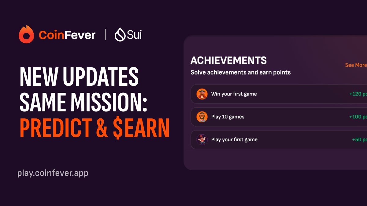 0xCoinFever's tweet image. NEW on #CoinFever: Badges & Achievements are LIVE! 🎉🎮
Earn points. Unlock collectibles. Collect badges (soon mintable on-chain!)
Find them in your Profile (top right corner) or jump straight from the main page.
The best part? We’re already tracking your past activity, so…