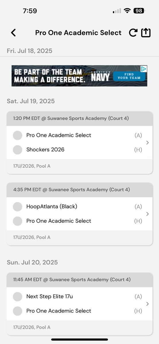 TrippMason08's tweet image. Schedule change Saturday