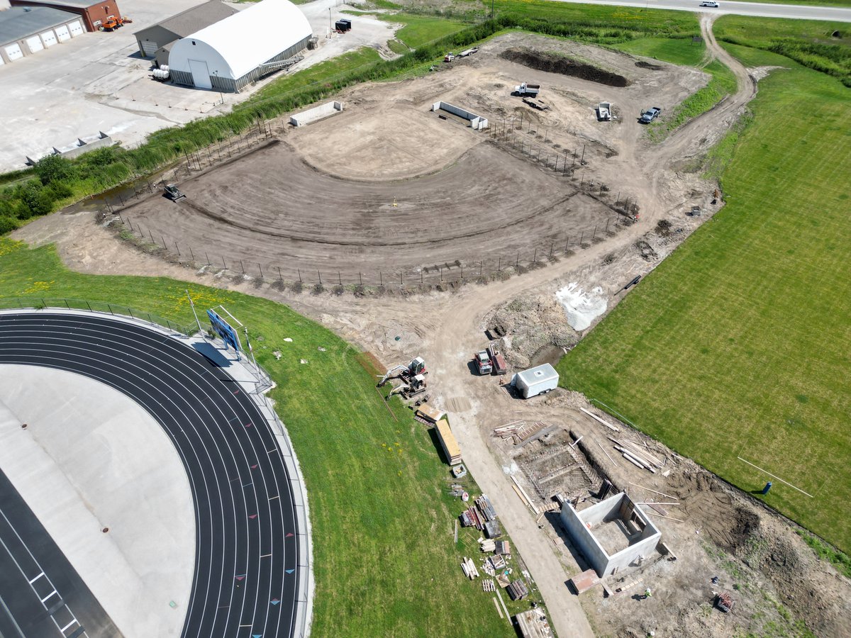 IowaSportsTurf's tweet image. Lots of progress on the new Martensdale-St. Marys softball field this week