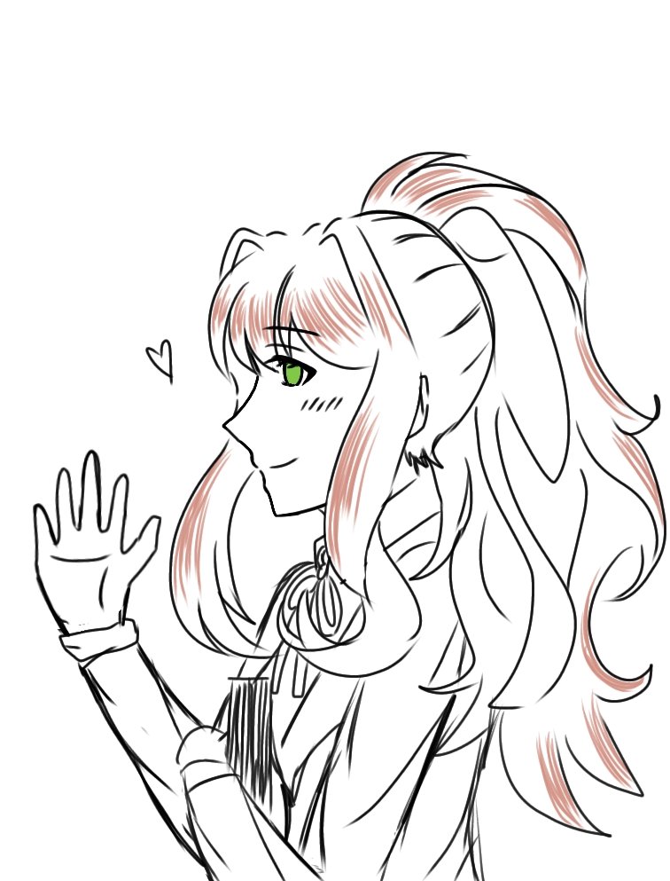 Flame7024's tweet image. Pov: Her when she sees you
(Ever since I learned that one tutorial on side pfs....I can't stop drawing it HAHAHA)
#DDLC #ddlcmonika #fanart