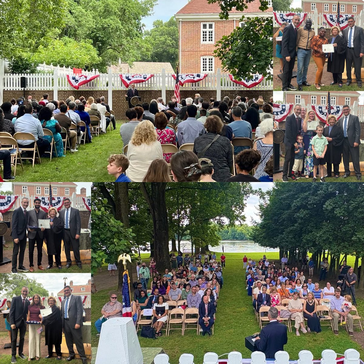 RepBrianFitz's tweet image. This morning, at historic Pennsbury Manor—a place rooted in our nation’s founding values—I had the honor of helping 38 individuals take the Oath of Allegiance and become American citizens.
Please join me in applauding and congratulating these remarkable individuals for the…