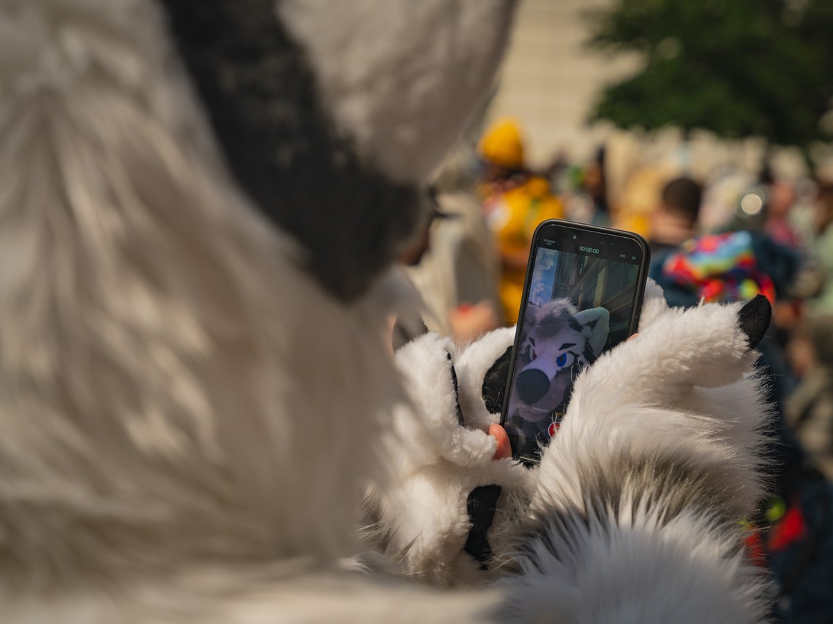 First, let me take a selfie~

🧵: <a href="/Heck_Ventures/">HeckVentures!</a> 
📸: <a href="/Hysumek/">Hysumek</a> 
#FursuitFriday #AC2025