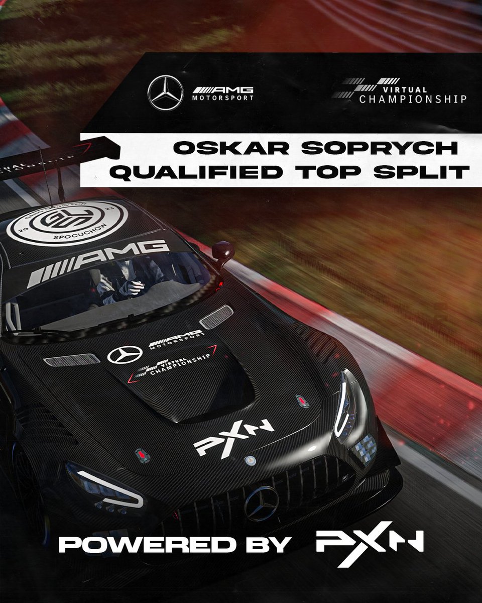 GLS PXN Racing (@followgls) on Twitter photo 🎉 Huge congrats to our driver Oskar Soprych for qualifying for the <a href="/amgmotorsport/">Mercedes-AMG Motorsport</a>  Virtual Championship in <a href="/RENNSPORT_gg/">RENNSPORT</a> ! 🏁💪
He’s officially among the fastest — and we couldn’t be prouder! 💥
Let’s go, Oskar! 🏎️🔥 🎉 Huge congrats to our driver Oskar Soprych for qualifying for the <a href="/amgmotorsport/">Mercedes-AMG Motorsport</a>  Virtual Championship in <a href="/RENNSPORT_gg/">RENNSPORT</a> ! 🏁💪
He’s officially among the fastest — and we couldn’t be prouder! 💥
Let’s go, Oskar! 🏎️🔥