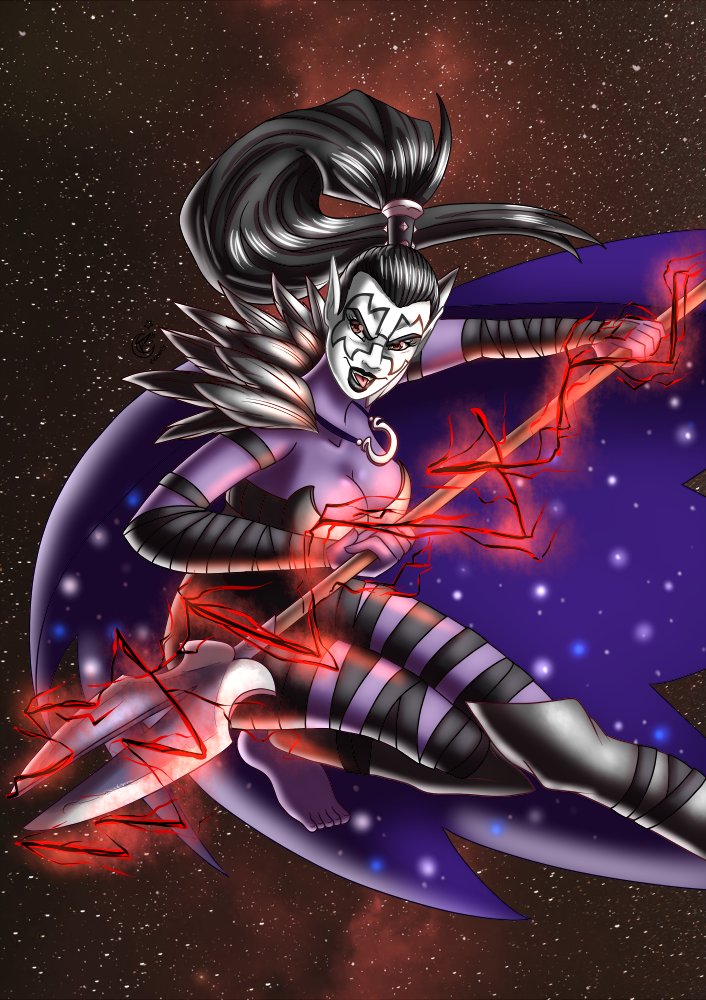 Part three of the commission for @serganikari.bsky.social
Warhammer lady elf with a special custom like the Kiss band 😜
Thank you so much for your support!
#art #warhammer #elf #commissionsopen