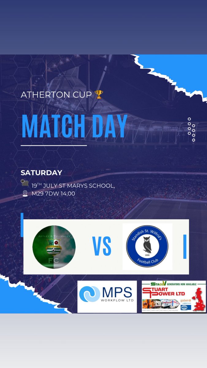 Standish St Wilfs FC 🦉 (@wilfs_fc) on Twitter photo Tomorrow we play in our first ever Atherton Charity Cup fixture as we take on <a href="/AandT_FC/">Astley & Tyldesley FC</a> as we send a mixed side down to their place. Get down and support the lads.
#UTW🦉 Tomorrow we play in our first ever Atherton Charity Cup fixture as we take on <a href="/AandT_FC/">Astley & Tyldesley FC</a> as we send a mixed side down to their place. Get down and support the lads.
#UTW🦉