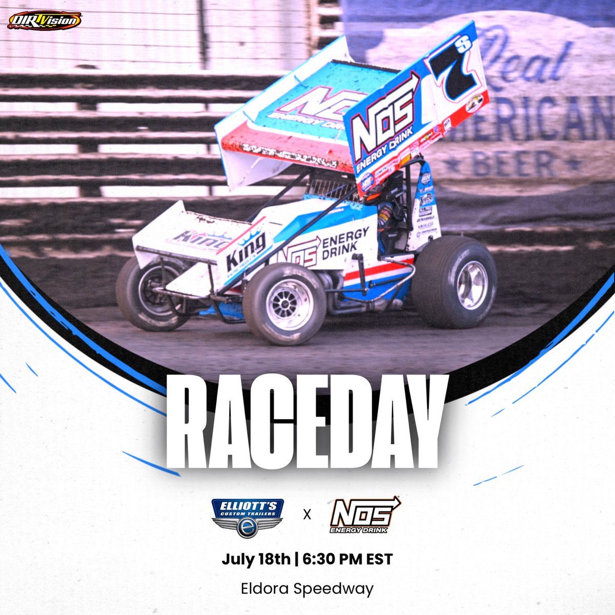 Knight 1 of 2 with the <a href="/WorldofOutlaws/">World of Outlaws</a> for this weekend’s Kings Royal event from the BIG E <a href="/EldoraSpeedway/">ELDORA SPEEDWAY</a> . 

📺 <a href="/dirtvision/">DIRTVision</a> 
🕰️ 530 CST / 630 EST
⏱️<a href="/MyRacePass/">MyRacePass</a> 
🛒 sidesmotorsports.com/shop/