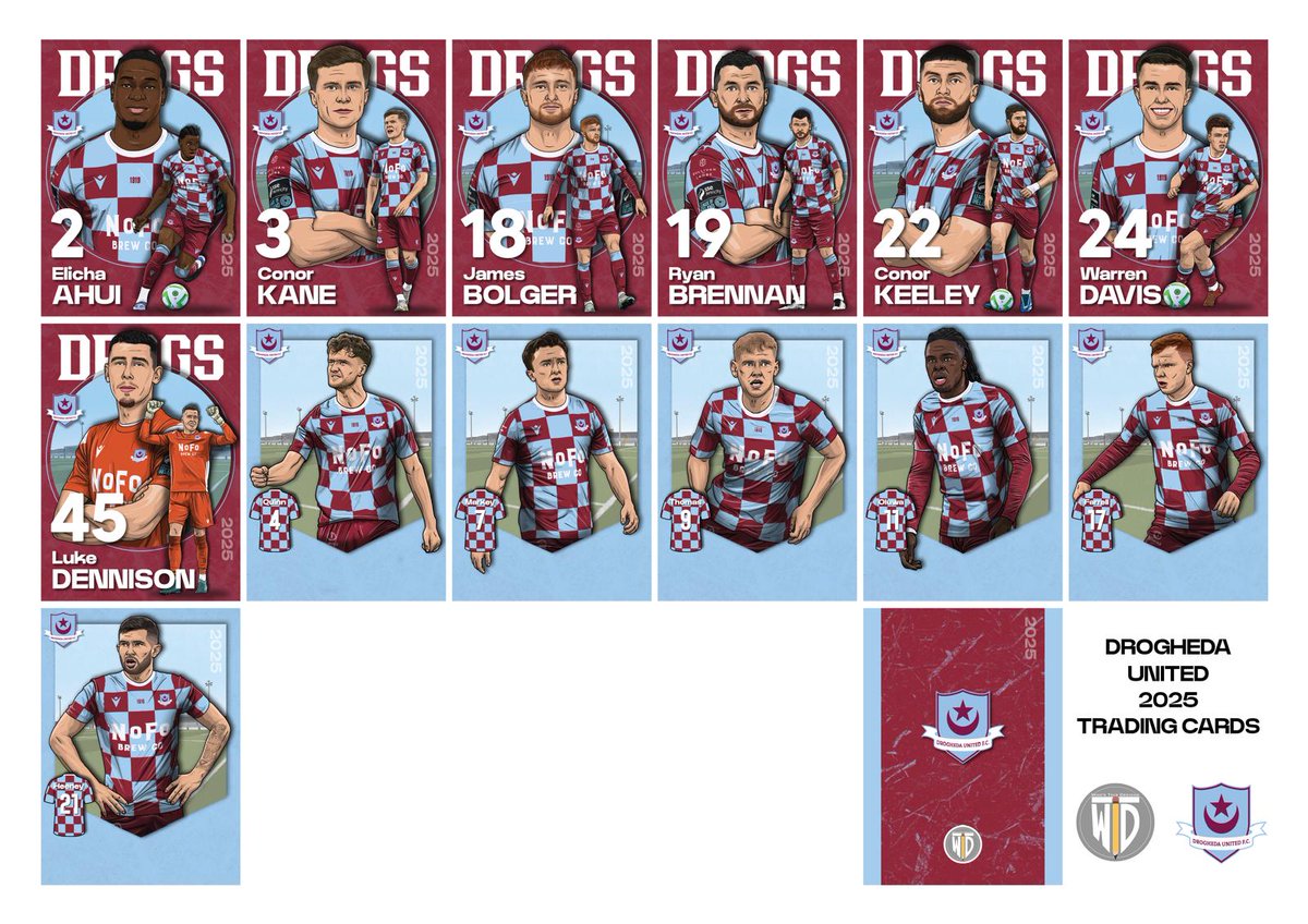 🃏 New trading cards designed by <a href="/whosthisdesigns/">Darren - Who’s This Designs</a> also with programmes this evening!

🟣🔵 #WeAreDrogs | #OurTownOurClub