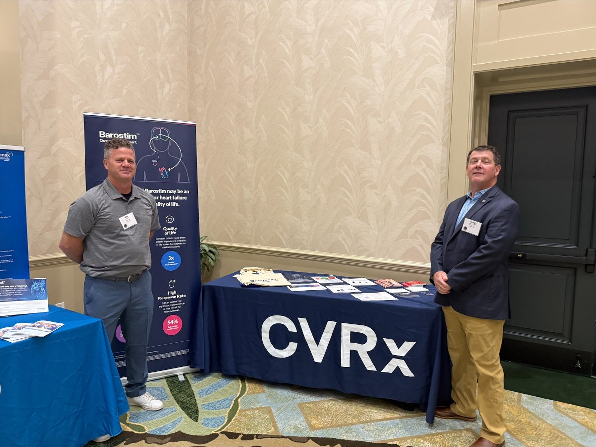 CVRx_Barostim's tweet image. We&apos;re excited to be at the @sacsconference this weekend! Stop by our booth to learn how #Barostim can help improve exercise capacity for patients with #HFrEF.