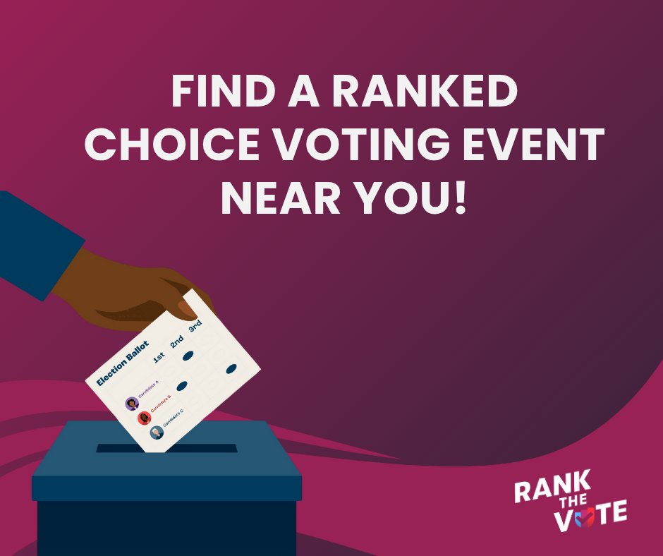 RankTheVoteUSA's tweet image. Our state partners have so many upcoming #RankedChoiceVoting events, we made a page to keep track!
There are over 50 events in the next 3 months, so be sure to plug in and get involved: airtable.com/app0ax5U4Q1TSo…