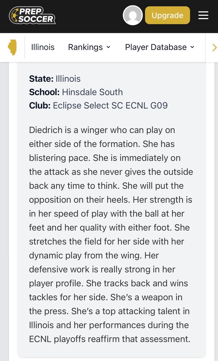 Thank you <a href="/JREskilson/">J.R. Eskilson</a> for the write up! I appreciate your time! <a href="/PrepSoccer/">Prep Soccer ⚽️</a> <a href="/EclipseSelectSC/">Eclipse Select SC</a> <a href="/ImYouthSoccer/">ECNL/GA/Recruiting/College Soccer</a>  <a href="/ECNLgirls/">ECNL Girls</a>
