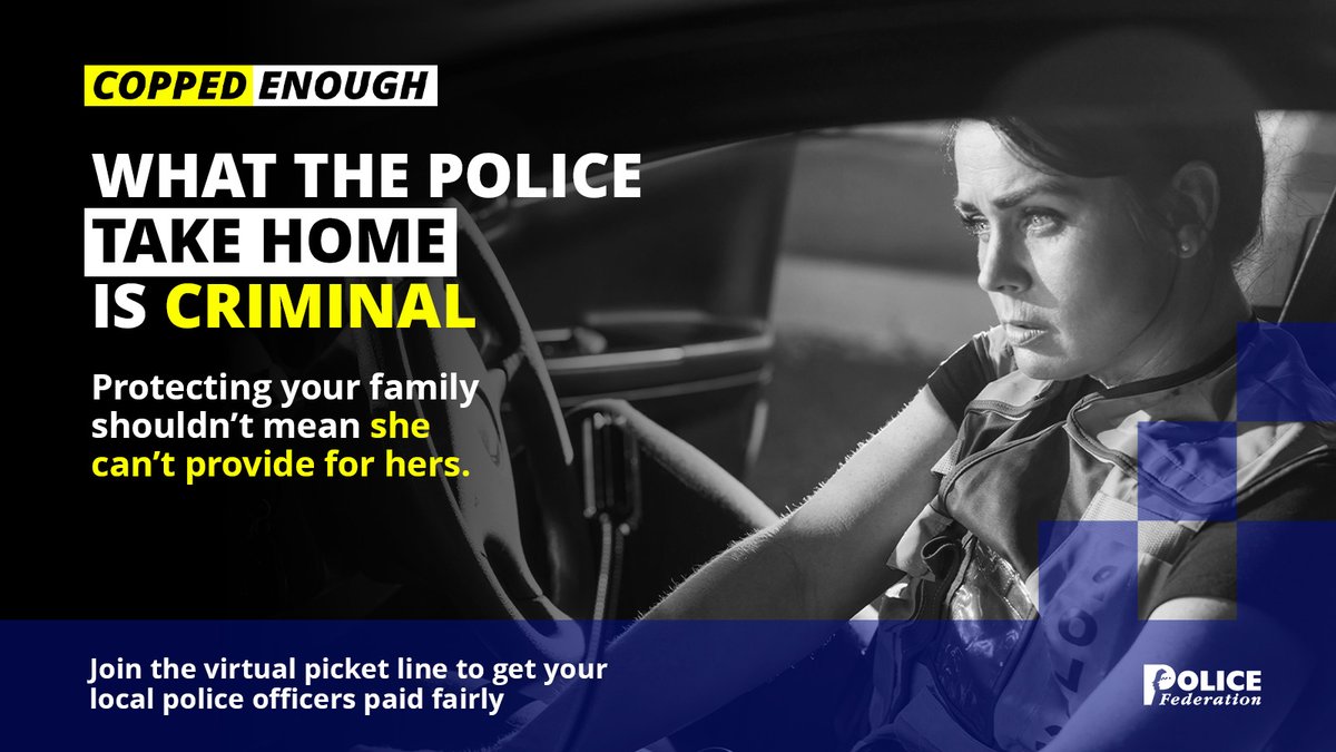 MerPolFed's tweet image. There needs to be urgent action on police pay or we’ll lose thousands of officers, putting public safety at risk. Officers have had real-terms pay cuts of 21% polfed.org/campaigns/copp… #CoppedEnough