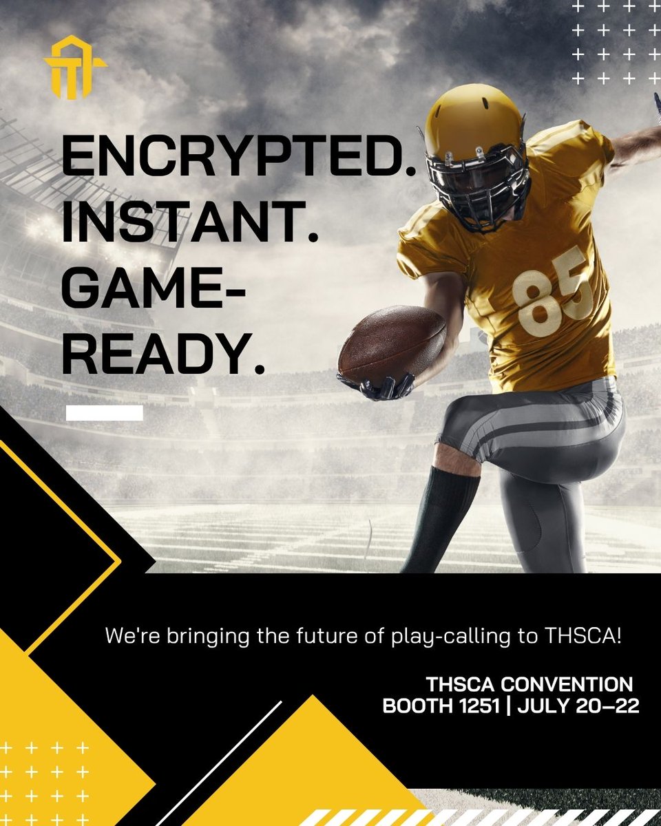The future of play-calling is here.
📍 THSCA Convention
Henry B. Gonzalez Convention Center – San Antonio, TX
📅 July 20–22 | Booth #1251
Come see it in action and book your live demo!

#THSCA2025 #TexasFootball #CoachLife #SportsTech