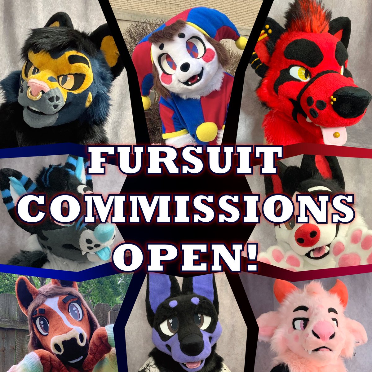 ‼️Fursuit c0mmissions are now 0PEN‼️
Form will be open from now until Friday July 25th
You can find the form linked on my page in my bio :3
Reminder that this is for fursuit heads, partials, and fullsuits. If you’re wanting just parts please DM me!
More in 🧵