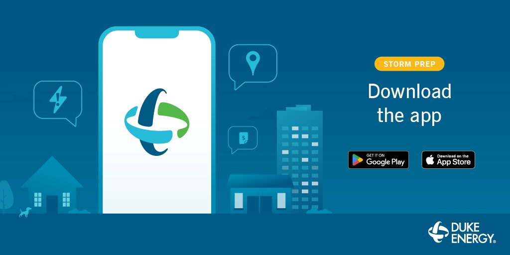 DukeEnergyIN's tweet image. When a storm hits, our mobile app allows you to easily report an outage, get updates on restoration, track outage maps and more. Visit spr.ly/6011fBpNV or text MOBILE to 578-02 to download.